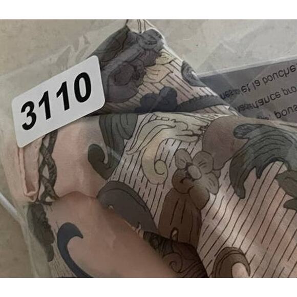 Beautiful Cream Brown Blue Rectangle Polyester Lightweight Scarf - Picture 4 of 4